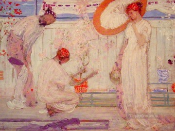  white Oil Painting - The White Symphony Three Girls James Abbott McNeill Whistler